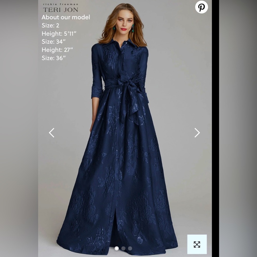 Teri Jon evening gown, size 12. PERFECT for mother of the bride/groom!